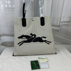 New Longchamp Essential Toile Large Canvas Tote bag